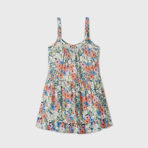 wild fable Dresses & Skirts - Wild Fable Floral Print Front-Button Trapeze Dress